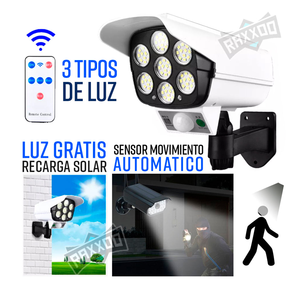 LÁMPARA SOLAR TIPO CÁMARA